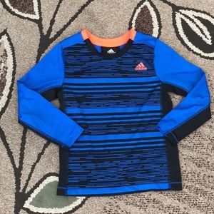 Adidas Boys Long Sleeve Climalite Tee. Size 5